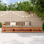 vidaXL Unité de canapé sectionnel Brun Ciré 252 x 62 x 70 5 cm