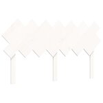 vidaXL Cadre de lit avec tête de lit blanc King Size bois massif