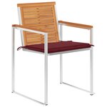 vidaXL Chaises de jardin lot de 6 avec coussins Bois d'acacia solide