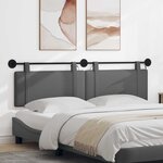 vidaXL Tête de lit suspendue Gris foncé Tissu