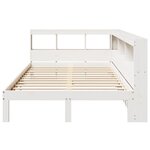 vidaXL Lit bibliothèque sans matelas blanc 135x190 cm bois pin massif