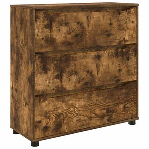vidaXL Armoire de rangement Chêne fumé 80 x 31 x 81 cm