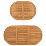 Set de salle à manger jardin vidaXL 7 pièces en bois massif teck