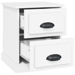 vidaXL Table de chevet blanc 39x39x47 5 cm bois d’ingénierie