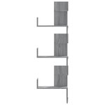 vidaXL Étagère d'angle murale sonoma gris 45x45x147cm bois ingénierie