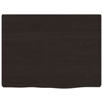 vidaXL Étagère murale marron foncé 40x30x2 cm bois chêne massif traité