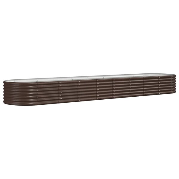 vidaXL Lit surélevé de jardin Acier galvanisé marron