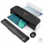 ACROPAQ Plastifieuse A4  A5  A6 etc  Avec 200 pochettes de plastification  Arrondisseur de coins et Coupe-papier- 400 mm/min
