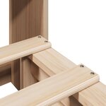 vidaXL Lit bibliothèque sans matelas 90x200 cm bois massif