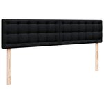 VidaXL Cadre de lit ottoman avec matelas noir 200x200cm tissu