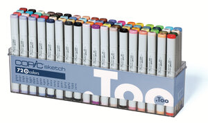 Set 72 marqueurs Manga Copic Sketch Set D