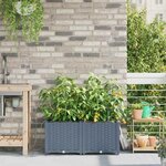 vidaXL Pots de jardin Gris clair 80 x 40 x 37.5 cm Acier