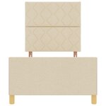 Lit vidaXL Crème 90x200 cm en tissu