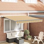 vidaXL Auvent Rétractable Multicolore 350 x 250 cm tissu