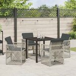 vidaXL Ensemble de salle à manger pour jardin 5 Pièces Gris clair