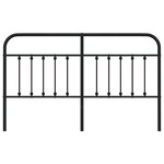 vidaXL Tête de lit de remplacement métal noir 180 cm