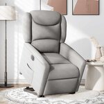 vidaXL Fauteuil inclinable électrique gris nuage tissu