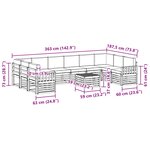 vidaXL Ensemble de canapés d'extérieur 8 pc Blanc et Beige Polyester