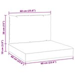 vidaXL Coussins de palette lot de 2 anthracite mélangé tissu