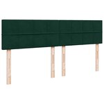 vidaXL Sommier à lattes de lit et matelas Vert foncé 180x200cm Velours