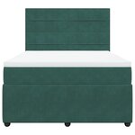 vidaXL Sommier à lattes de lit et matelas Vert foncé 140x200cm Velours