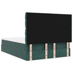 vidaXL Cadre de lit ottoman avec matelas vert foncé 140x200 cm velours