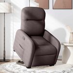 vidaXL Fauteuil inclinable électrique marron foncé tissu