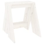 vidaXL Tabourets lot de 2 blanc 40x40x45 cm bois massif de pin