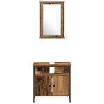 vidaXL Ensemble de meubles de salle de bain 3 pièces Bois ancien en bois d'ingénierie