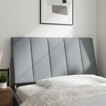 vidaXL Coussin de tête de lit gris clair 100 cm tissu