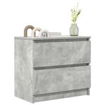 vidaXL Meuble TV gris béton 60x35x54 cm bois d'ingénierie
