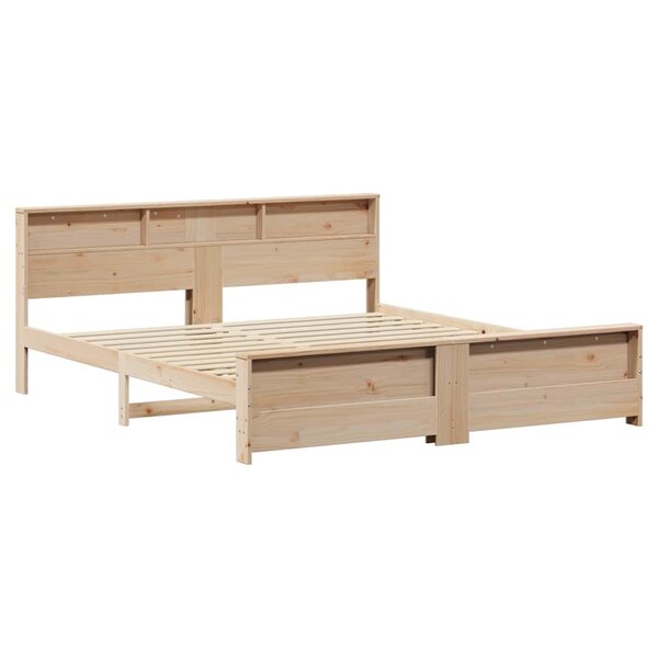 vidaXL Cadre de lit Marron 200 x 200 cm Bois massif en pin