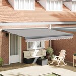 vidaXL Auvent Gris clair 400 × 300 cm Polyester et Aluminium