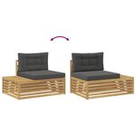 vidaXL 6 pc Ensemble de canapés d'extérieur Polyester Blanc