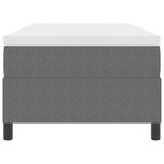 vidaXL Lit à Ressorts avec Matelas Gris Simple Tissu Côtelé