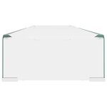 vidaXL Meuble TV/pour moniteur 120x30x13 cm verre transparent