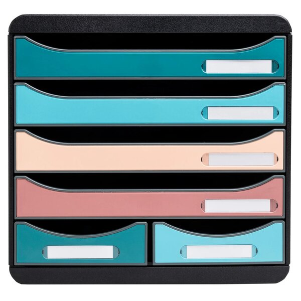 Module De Classement Big Box Maxi 6 Tiroirs Skandi - Couleurs Assorties - Exacompta