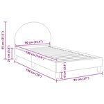 vidaXL Cadre de lit pour enfants avec tête de lit Rose 90 x 190 cm