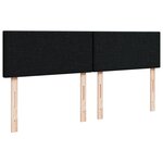 vidaXL Sommier à lattes de lit avec matelas Noir 160x200 cm Tissu