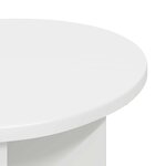 vidaXL Table d'appoint 2 Pièces Blanc Ø 39 x 38 cm Bois d'ingénierie