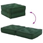 vidaXL Pouf modulaire vert 70x70x36 tissu
