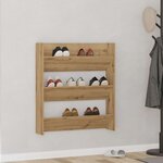 vidaXL Armoire à chaussures murale chêne artisanal bois d'ingénierie