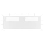 vidaXL Paroi latérale de belvédère avec fenêtres 6x2 m Blanc