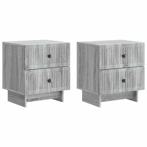 vidaXL Cabinet de chevet 2 pc Sonoma gris 43 x 34 5 x 47 5 cm