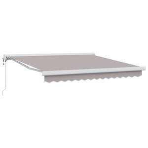 vidaXL Auvent Rétractable Gris clair 350 x 250 cm Tissu  Métal