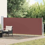 vidaXL Auvent latéral rétractable de patio 140x500 cm Marron