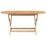 Ensemble de repas de jardin pliant 7 pièces en teck massif vidaXL
