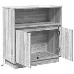 vidaXL Buffet avec LED Gris Sonoma 71x34 5x75 cm en bois d'ingénierie