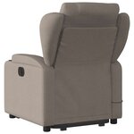 vidaXL Fauteuil inclinable de massage électrique Taupe Tissu