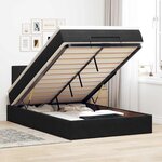 vidaXL Cadre de lit ottoman avec matelas noir 120x200 cm velours